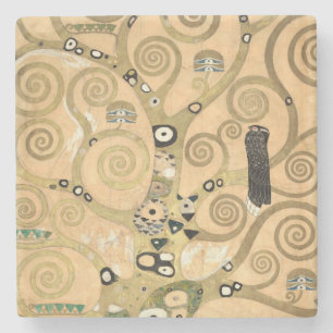 Gustav Klimt - De Boom des Levens, Stoclet-fries Stenen Onderzetter
