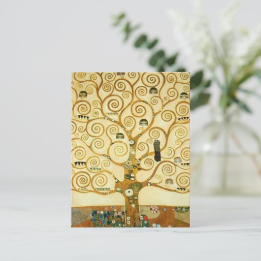 Gustav Klimt de boom van de  kunst van het leven Briefkaart (Staand voorkant)