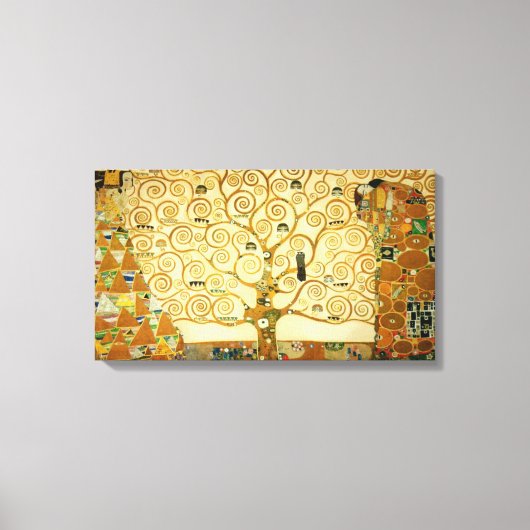 Gustav Klimt de boom van de  kunst van het leven Canvas Afdruk (Voorkant)