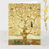 Gustav Klimt de boom van de  kunst van het leven Kaart (Gele Bloem)