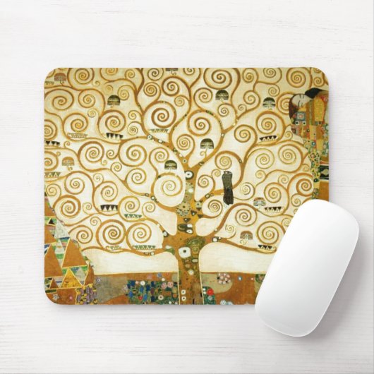 Gustav Klimt de boom van de  kunst van het leven Muismat (Met muis)