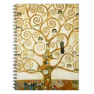 Gustav Klimt de boom van de kunst van het leven Notitieboek