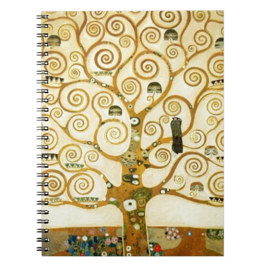 Gustav Klimt de boom van de  kunst van het leven Notitieboek (Voorkant)