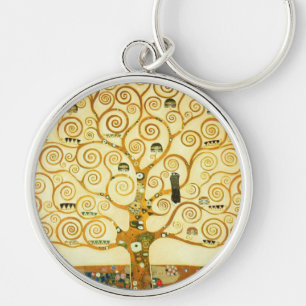 Gustav Klimt de boom van de  kunst van het leven Sleutelhanger