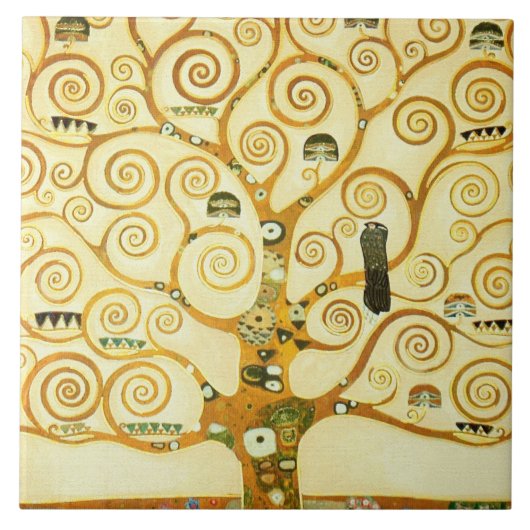 Gustav Klimt de boom van de  kunst van het leven Tegeltje (Voorkant)