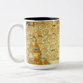 Gustav Klimt de boom van de kunst van het leven Tweekleurige Koffiemok (Links)