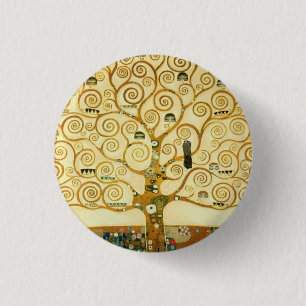 Gustav Klimt de Boom van de Vintage Jugendstil van Ronde Button 3,2 Cm