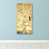 Gustav Klimt - De boom van het leven, Stoclet Frie Canvas Afdruk (Insitu (Houten vloer))