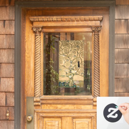 Gustav Klimt - De boom van het leven, Stoclet Frie Raamsticker (Huis Deur)