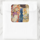 Gustav Klimt - De Bruid (onafgewerkt) Vierkante Sticker (Tas)