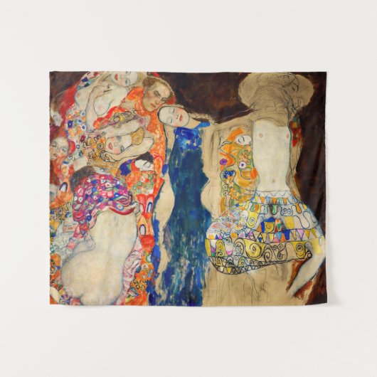 Gustav Klimt - De Bruid (onafgewerkt) Wandkleed (Voorkant (horizontaal))