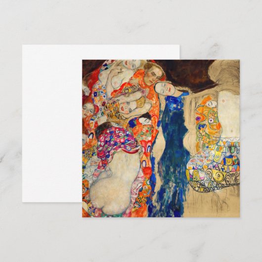 Gustav Klimt - De Bruid (onvoltooid) Bedankkaart (Voorkant / Achterkant)