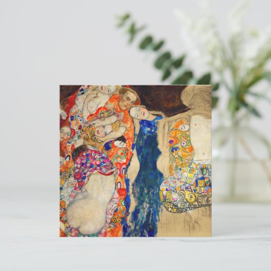 Gustav Klimt - De Bruid (onvoltooid) Bedankkaart (Staand voorkant)