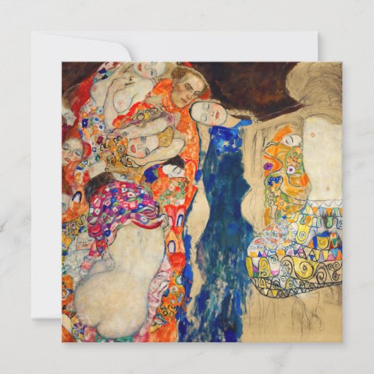 Gustav Klimt - De Bruid (onvoltooid) Bedankkaart (Voorkant)