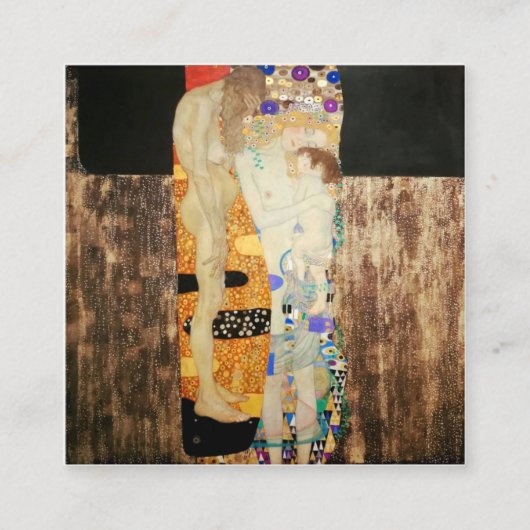 Gustav Klimt - de drie jaren van de vrouw Vierkante Visitekaartje (Voorkant)