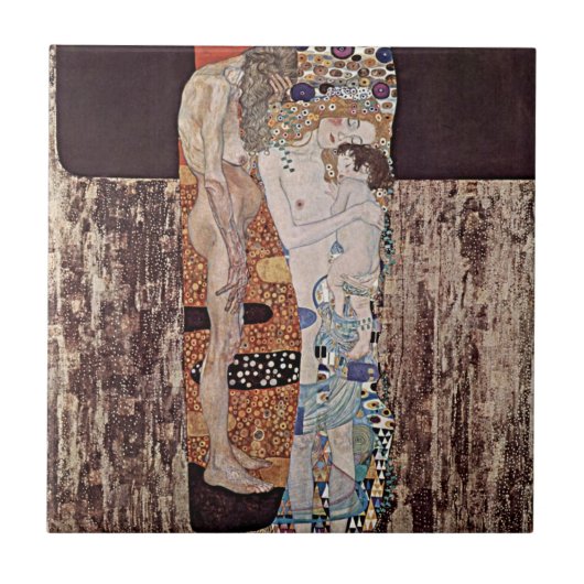 Gustav Klimt: De drie leeftijden van de vrouw Tegeltje (Voorkant)