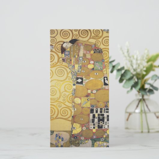 Gustav Klimt - De Embrace Feestdagenkaart (Staand voorkant)