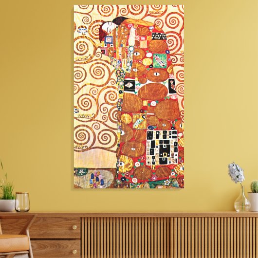 Gustav Klimt - De Embrace - Fine Art Painting Canvas Afdruk (Insitu (Woonkamer))