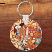 Gustav Klimt - De Embrace - Fine Art Painting Sleutelhanger (Voorkant)