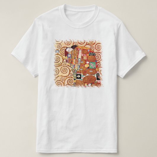 Gustav Klimt - De Embrace - Fine Art Painting T-shirt (Design voorkant)