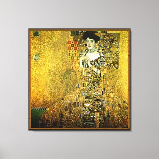 Gustav Klimt de Gouden Dame op doek Canvas Afdruk (Voorkant)