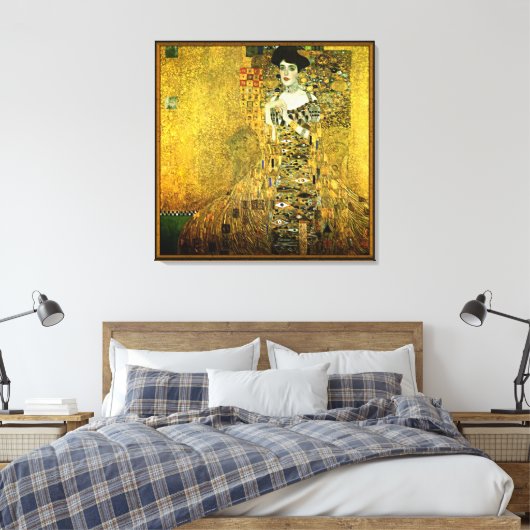 Gustav Klimt de Gouden Dame op doek Canvas Afdruk (Insitu (Slaapkamer))