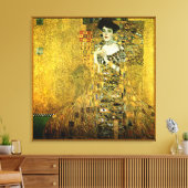 Gustav Klimt de Gouden Dame op doek Canvas Afdruk (Insitu (Woonkamer))