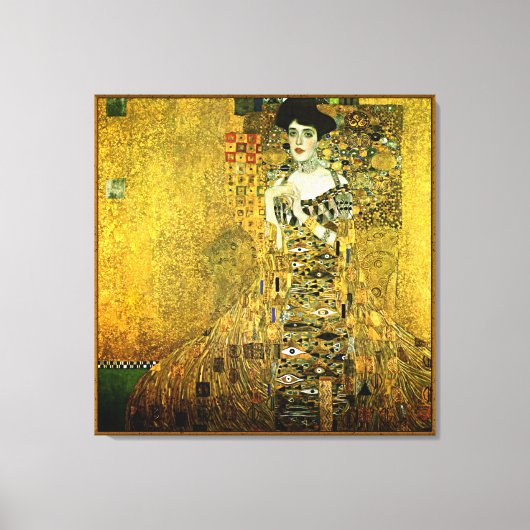 Gustav Klimt de Gouden Dame op doek Canvas Afdruk (Voorkant)