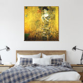 Gustav Klimt de Gouden Dame op doek Canvas Afdruk (Insitu (Slaapkamer))
