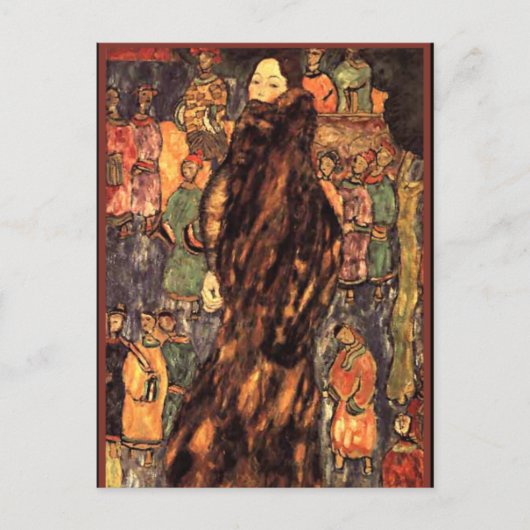 Gustav Klimt - De hermelijnen mantel Briefkaart (Voorkant)