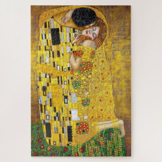 Gustav Klimt - de Kiss Jigzaag Puzzle Legpuzzel (Verticaal)