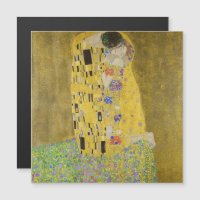 Gustav Klimt - De Kiss Magnetic Kaart