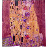Gustav Klimt De Kiss Paars Douchegordijn (Voorkant)