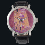 Gustav Klimt De Kiss Paars Horloge<br><div class="desc">Gustav Klimt De Kiss Paars</div>