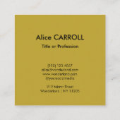 Gustav Klimt - De Kiss - QR-code Vierkante Visitekaartje (Achterkant)