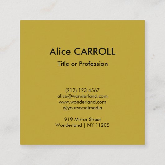 Gustav Klimt - De Kiss - QR-code Vierkante Visitekaartje (Achterkant)