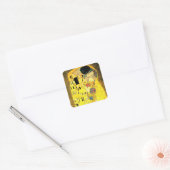 Gustav Klimt - De Kiss Square Stiker Vierkante Sticker (Envelop)