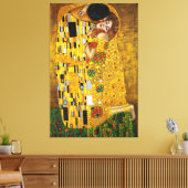 Gustav Klimt De Kus (1907-1908) Canvas Afdruk (Insitu (Woonkamer))