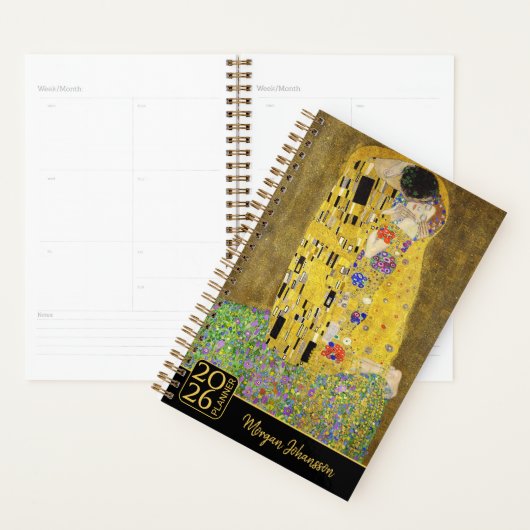 Gustav Klimt – De Kus – Aangepaste Tekst Planner (Display)