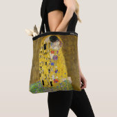 Gustav Klimt – De Kus – Aangepaste tekst Tote Bag (Dichtbij)