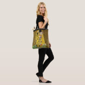 Gustav Klimt – De Kus – Aangepaste tekst Tote Bag (Op model)