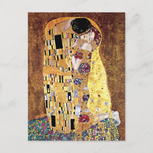 Gustav Klimt - De Kus - Art Nouveau Antiek Briefkaart