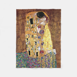 Gustav Klimt - De Kus - Art Nouveau Antiek Fleece Deken