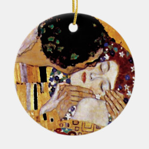Gustav Klimt - De Kus - Art Nouveau Antiek Keramisch Ornament