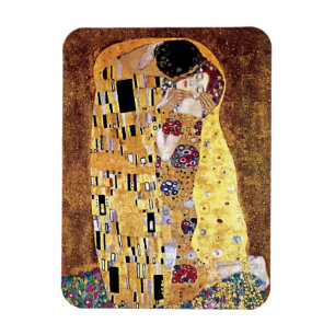 Gustav Klimt - De Kus - Art Nouveau Antiek Magneet