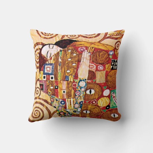 Gustav Klimt - De Kus - Art Nouveau uit het begin  Kussen (Achterkant)