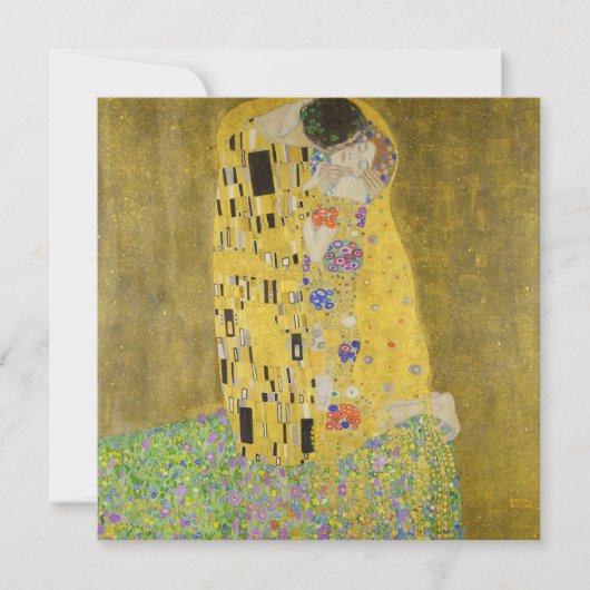 Gustav Klimt - De Kus Bedankkaart (Voorkant)