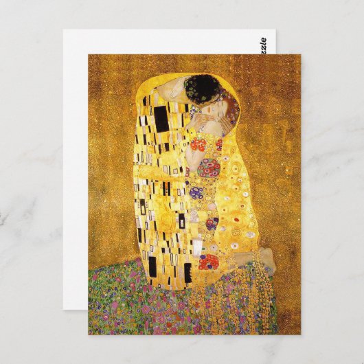 Gustav Klimt de "Kus " Briefkaart (Voorkant / Achterkant)