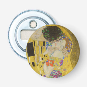 Gustav Klimt - De Kus Button Flesopener