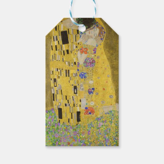 Gustav Klimt - De Kus Cadeaulabel (Voorkant)